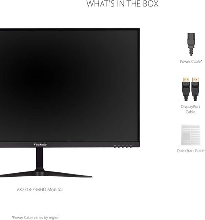 ViewSonic VX2718-P-MHD 27 Inch 1080p 1ms 180Hz Gaming Monitor with FreeSync, Eye Care, HDMI and DisplayPort