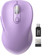 Trueque Wireless Mouse for Laptop, Ergonomic 6-Button Mouse, Pure White