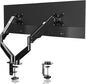 Pholiten Dual Monitor Arm 32inch,Fully Adjustable Gas Spring Monitor Desk Mount Vesa Bracket,Adjustable Tilt/Swivel/Rotate Monitor Stand Up to 22lbs