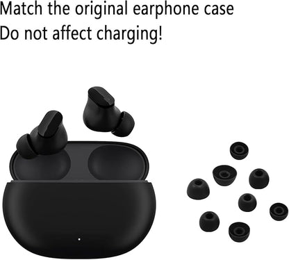 Replacement Silicone Ear Tips for Beats Fit Pro/Studio Buds/Studio Buds+ Headphone, 6 Pairs Earbuds Eartips L/M/S, Eargels Set Fit in Case, Earplug Ear Cap, Ear Buds Accessories-Black