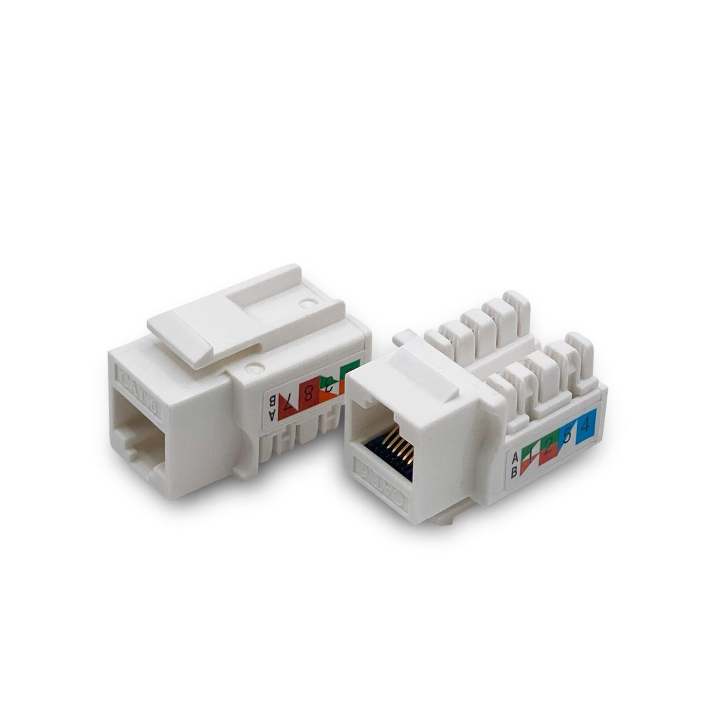 Verbex (10-Pack) Cat6 Keystone Jack - [UL Listed] - Ethernet Wall Jack - Wall Cat6 - Cat6 Network Coupler - Keystone Jack - Cat5/5e/6 Compatible - Cat6 Network Coupler