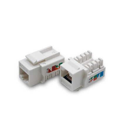 Verbex (10-Pack) Cat6 Keystone Jack - [UL Listed] - Ethernet Wall Jack - Wall Cat6 - Cat6 Network Coupler - Keystone Jack - Cat5/5e/6 Compatible - Cat6 Network Coupler