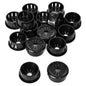 30PCS Cable Grommets, 7/8"(22mm) Desk Hole Cover Petal Shaped Buckle Type Nylon Snap Bushing Grommet, Wire Hole Cover Insert for Cables and Cords Management and Protection of Cabinet, Black