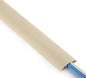 ZhiYo 5.6ft Cord Covers for Wires on Floor, Cord Hider Floor Hide Extension Cords, Soft PVC Cable Cover Cable Protector, Wire Cavity W0.62in H0.31in, Beige