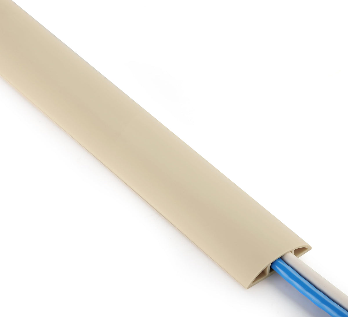ZhiYo 5.6ft Floor Cord Cover, Cable Cavity 0.6" W x 0.3" H, Yellow Oak Wood