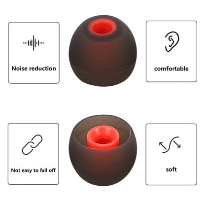 Earbud Silicone Ear Tips Earbuds Replacement Ear Tips Gels Bud for Popular in-Ear Headphones Other Inner Hole from 3.8mm - 5.1mm Earphones 9 Pairs S/M/L