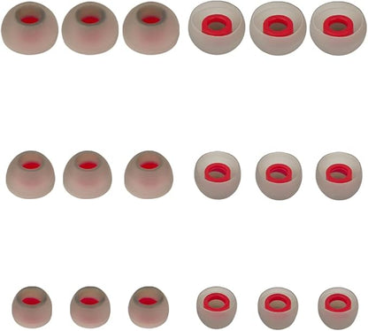 Silicone Earbud Covers - Replacement Ear Tips for In-Ear Headphones - S, M, L - 9 Pairs