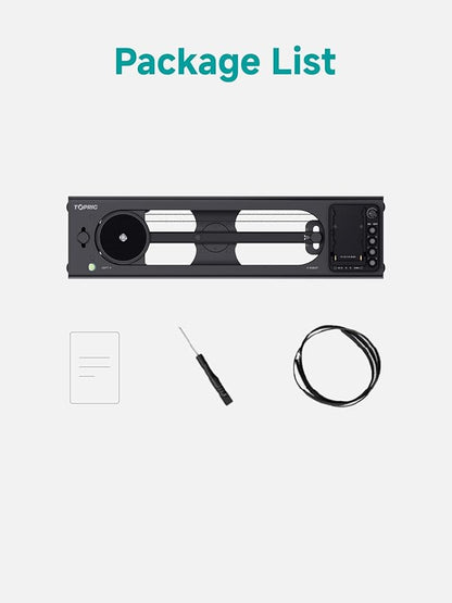 Accsoon Toprig Video Slider, 16''/40cm Motorized Camera Slider with Full Button Control, Support APP-Video Mode/Time-Lapse/Loop Mode, Speed Control Konb, 120° Panoramic Shooting for Photographer
