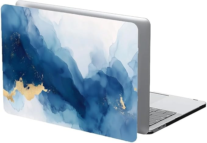 Compatible with MacBook Air 13.3 13.6 Inch Case 2022 2021 2020 2019 Plastic Hard Shell Case Cover,13.6 Air (A2681) M2 2022, Blue Marble