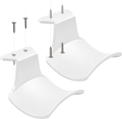 SIROLISA 2-Pack Never Fall Headphone Hook Wall Mount Headset Holder White