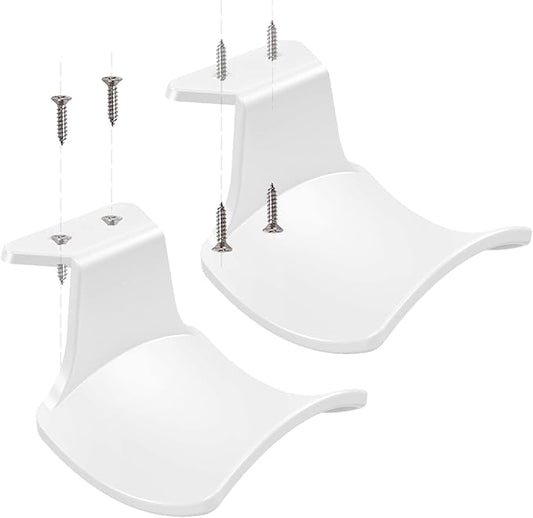 2-Pack Headphone Stand Hanger Wall Hooks, Save Space Headset Stand Holder for Universal Gaming Headset Airpods Max Sony Bose Beats, Strong Adhesive with Screws, White