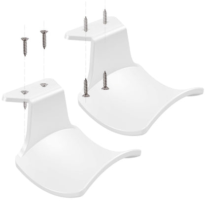 SIROLISA 2-Pack Never Fall Headphone Hook Wall Mount Headset Holder White