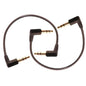 3.5mm Male to Male Audio Cable, Right Angle Auxiliary Cord, 195mm Length, 2-Pack, Gold-Plated Connectors