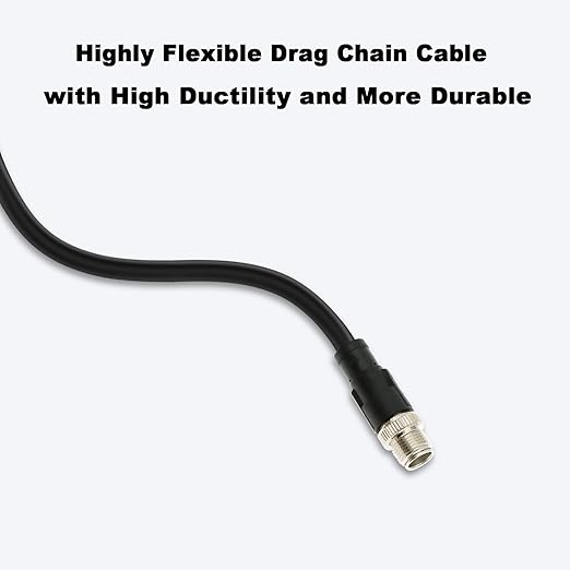 Alvin's Cables M12 X Coded 8 Pin Male to RJ45 Shielded Ethernet Cable M12 8 Position Cat6a Cable for Cognex Industrial Camera 10M/32.8ft