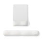 UnivoColors Design-Wave Wrist Rest, Artificial Sheepskin+Memory Foam+Ergonomic+Anti-Slip Gel, Resilience Support During Work and Gaming,Mouse Accessory,White