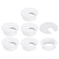 uxcell 6 Pcs 35mm (1.38 Inch) Desk Grommet, Plastic Cable Hole Cover, Wire Cord Cable Organizer for Home Office Computer Desk Cabinet, White
