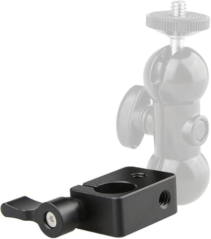 CAMVATE 15mm Single Rod Clamp for Camera DIY Accessories(Black) - 0874