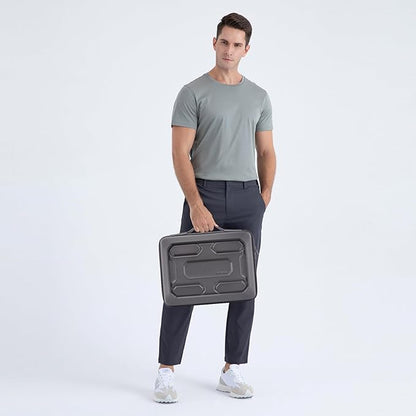 DOMISO 14 inch Laptop Sleeve with Handle Shockproof Computer Bag Waterproof EVA Protective Carrying Case for 14" ThinkPad E480/Yoga 920/13.5" Microsoft Surface Book/HP Pavilion 14 Stream 14, Dark Grey