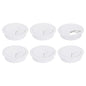 uxcell 6 Pcs 80mm (3.15 Inch) Desk Grommet, Plastic Cable Hole Cover, Wire Cord Cable Organizer for Home Office Computer Desk Cabinet, White