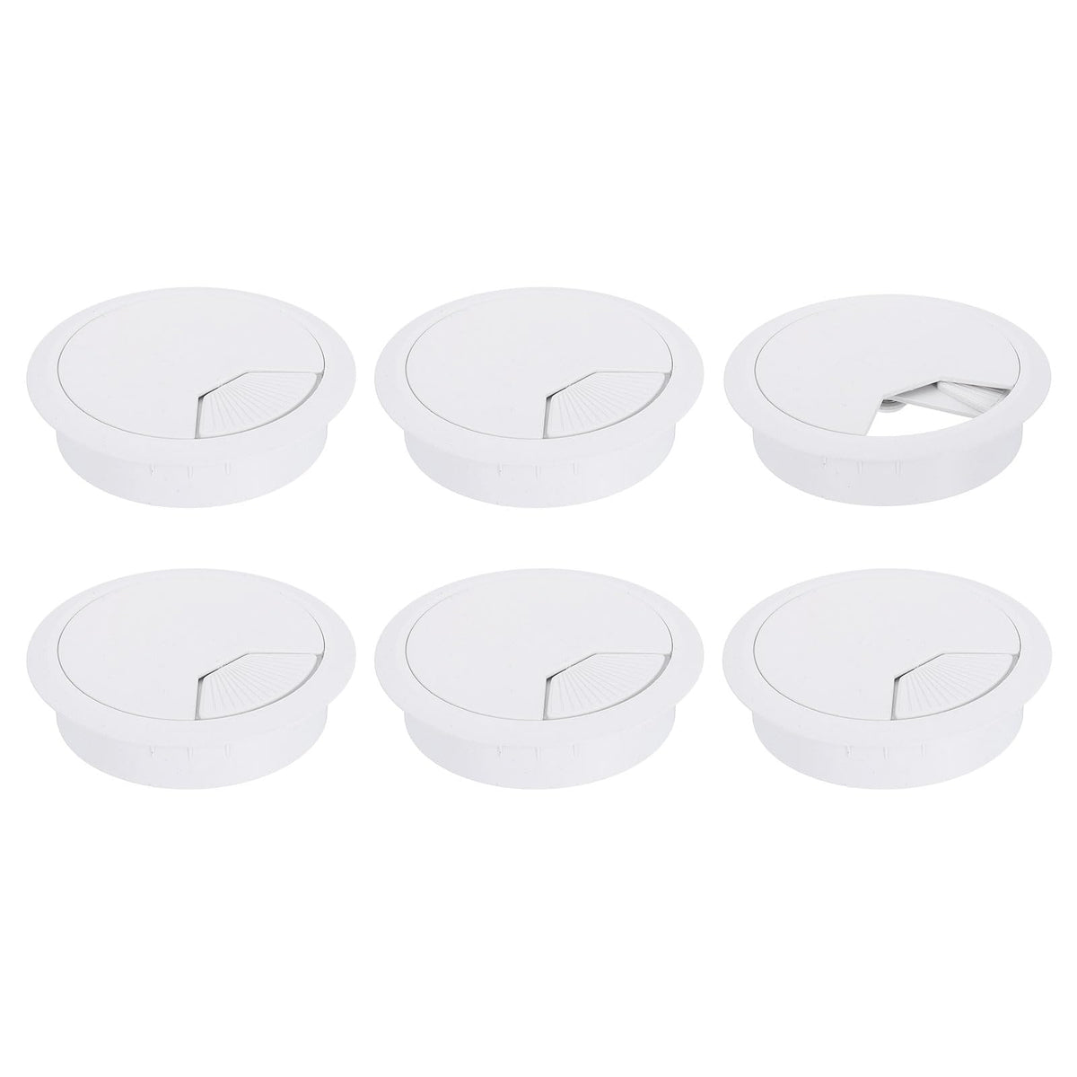 uxcell 8Pcs 50mm (1.97") Desk Grommet Plastic Cable Hole Cover Wire Brown
