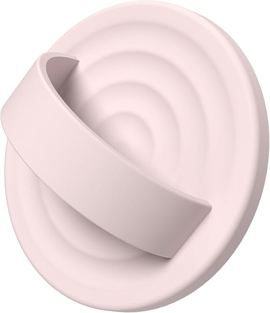 COFFKER Magnetic Phone Ring Grip Holder, Silicone Finger Loop Grip, Compatible with MasSafe, Back of Phone for iPhone Pro Max/Plus/16/15/15/14/13/12 Series, Lovely Pink