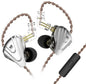 KZ Wired Earbuds ZSX in-Ear Headphones with Dynamic Crystal-Clear Sound and Ergonomic Custom-Fit Earpieces (S/M/L), 3.5mm Jack for Phones and Laptops(with Mic,Black)