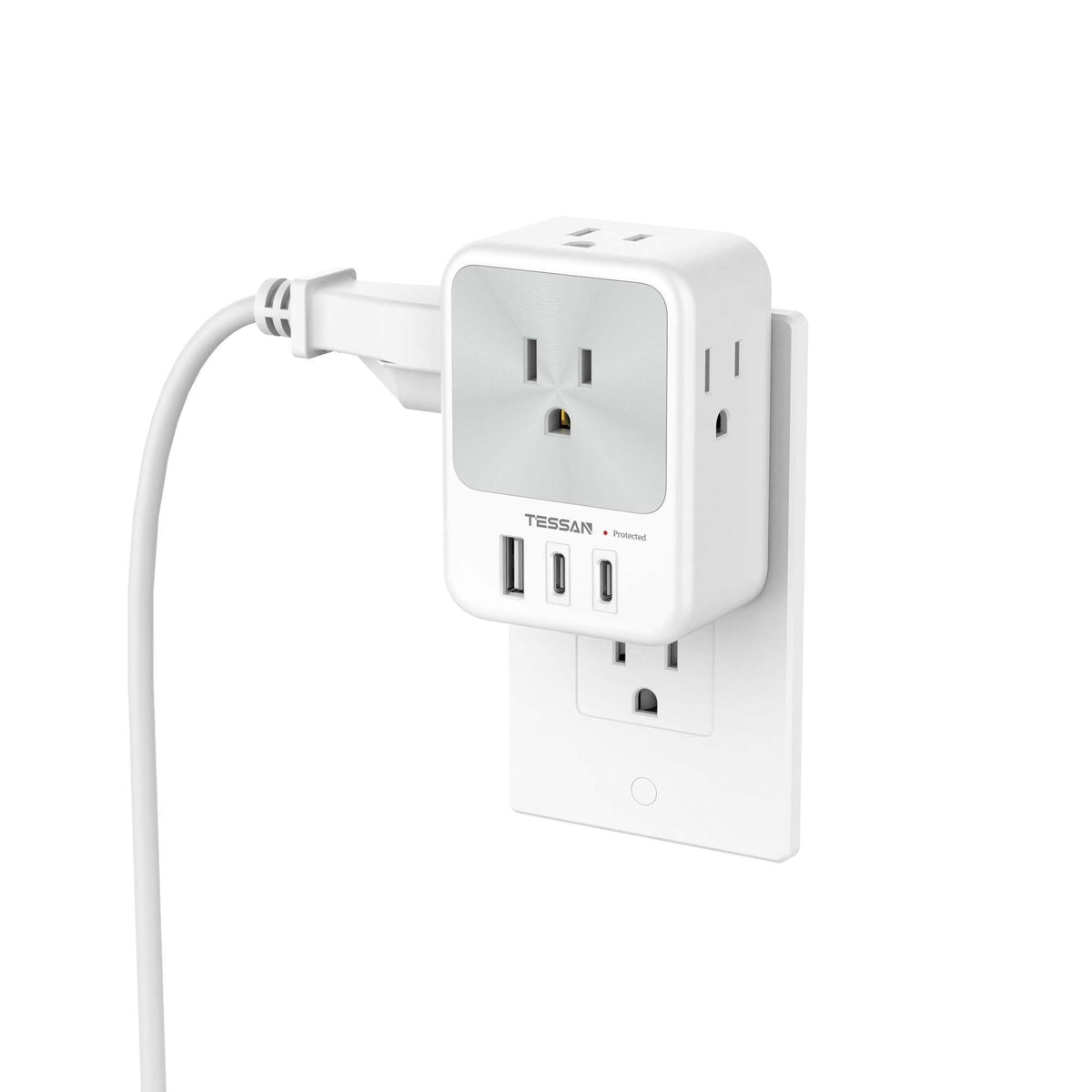 TESSAN Surge Protector Wall Outlet Extender, Multi Plug Outlet Splitter