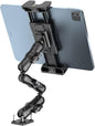 OHLPRO Heavy Duty Drill Base Tablet Mount Holder, 360° Adjustable iPad Mount Truck Dashboard, 3-Stage Stand for 5-13" iPad Pro Air Mini Galaxy Tab Switch, Tablet Vehicle for Car Wall Desk