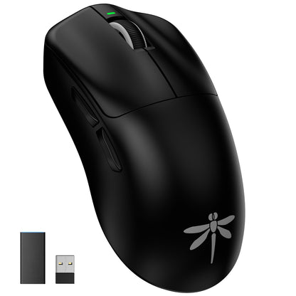 VGN Dragonfly F1 Pro Max Wireless Gaming Mouse, 130h Playtime Long Endurance, 55g Lightweight, PAW3395 26K DPI Flagship Sensor, 4000Hz Polling Rate Supported, Low Latency Esports Peripherals, Black