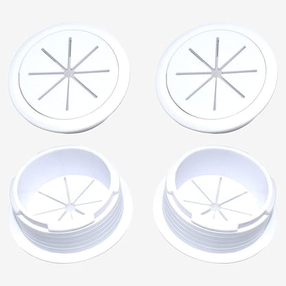 Aifeier ET 2PCS Desk Grommet 2 Inch/50mm Rubber Cable Wire Grommet Cable Hole Cover for Managing and Hiding Office PC Desk Cable Cord (White)