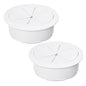 2 Pcs Desk Grommet 2" / 50 mm, Desk Hole Cover for Cables White, Cable Grommet ABS Plastic, Desk Hole Grommet for Home & Office Pc, Detachable Cable Cord Organizer