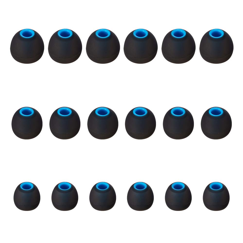 Earbud Tips Soft Silicone Earbuds Replacement Tips Fit for in-Ear Headphones(Inner Hole from 3.8mm - 4.2mm Earphones) 9 Pairs S/M/L