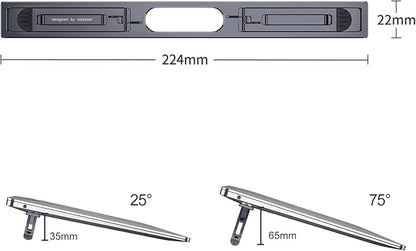 Laptop Risers for Desk, 4 Adjustable Heights Laptop Stand, Keyboard Riser, Ergonomic Laptops Feet for Desk, Compatible with MacBook Air Pro, with Dell, with HP, More 10-15.6” Laptops
