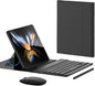 for Samsung Galaxy Z Fold 7 6 5 Keyboard and Mouse, Portable Mini 7.9 inch Bluetooth Keyboard with Leather Stand Case and Pen, 4 in 1 Travel Set for Z Fold7 6 Accessories,Black