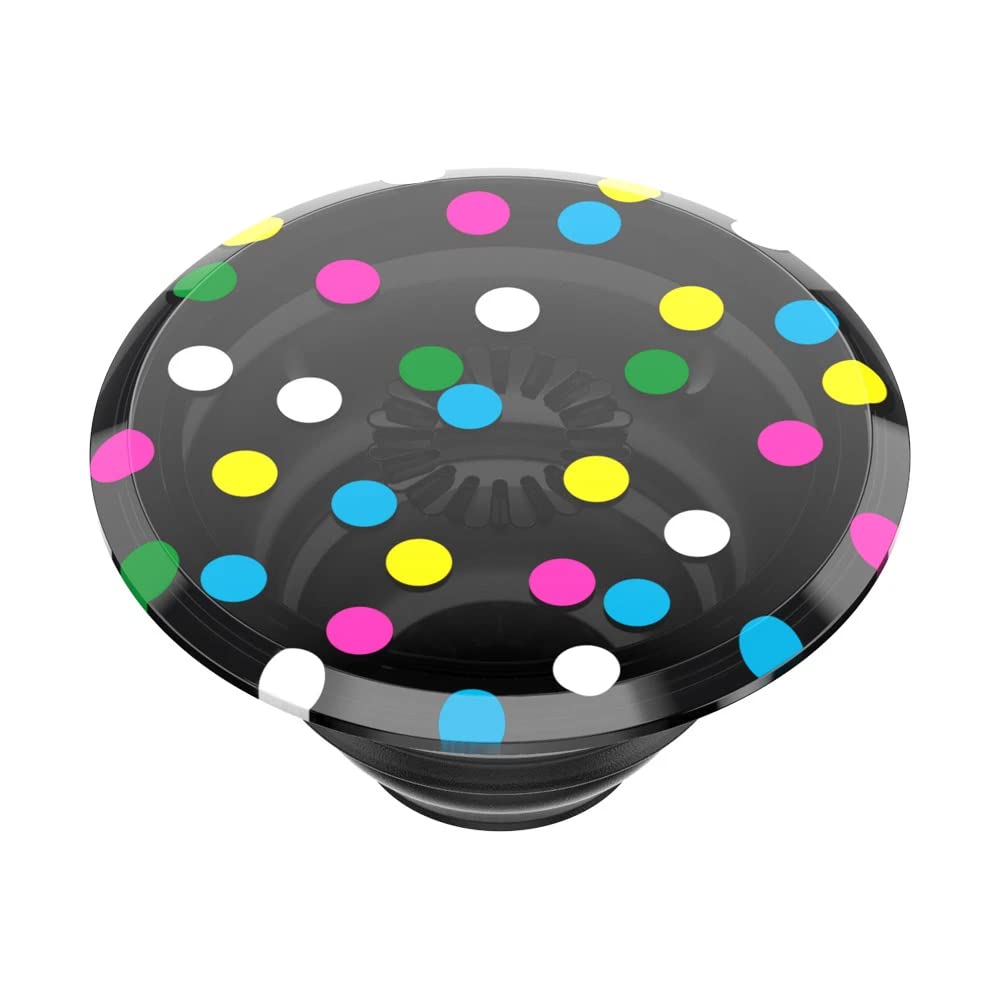 PopSockets Translucent Phone Grip with Expanding Kickstand, PopSockets for Phone, Translucent PopGrip - Black Disco