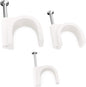 Pro-Grade, Cable Clips with Steel Nails 5mm, 7mm, 9mm Wire Holders and Tacks 100 Per Size. Durable, Easy Install, UV Resistant Plastic Clips to Organize Coax, Ethernet, Cat5, Cat6 and Other Cords.
