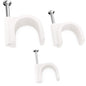 Pro-Grade, Cable Clips with Steel Nails 5mm, 7mm, 9mm Wire Holders and Tacks 100 Per Size. Durable, Easy Install, UV Resistant Plastic Clips to Organize Coax, Ethernet, Cat5, Cat6 and Other Cords.