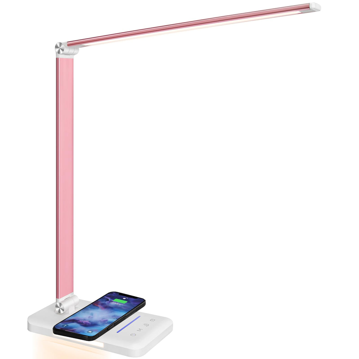 JOSTIC LED Desk Lamp with Wireless Charger, USB Charging Port, Eye Care