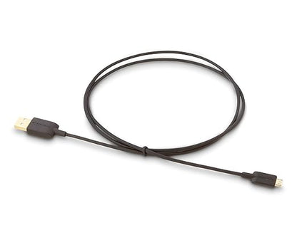Amazon Basics 5-Pack USB-A to Micro USB Charging Cable, 480Mbps Transfer Speed with Gold-Plated Plugs, USB 2.0, 3 foot, Black