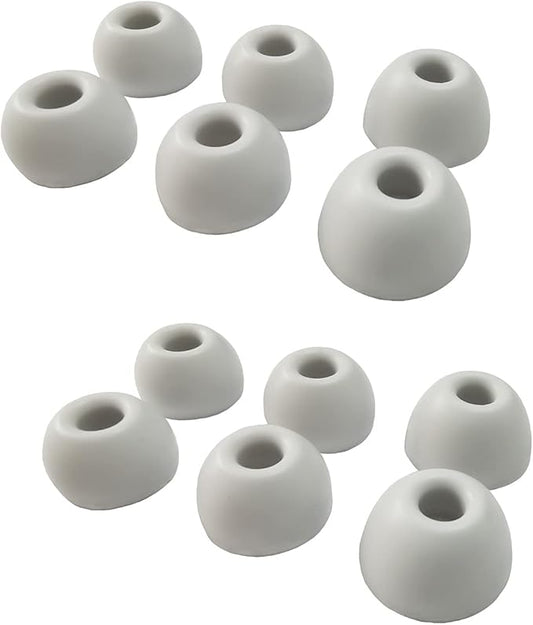 Silicone Ear Tips for Beats Studio Buds Tips Replacement Ear Earbuds Tips Studio Buds+/Fit Pro/Solo Buds for Beats Earbuds, 6 Pairs LMS Gray
