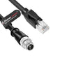 Alvin's Cables M12 8 Pin Male to RJ45 Shielded Ethernet Cable X Coded 8 Position Cat6a Cable for Cognex Industrial Camera 3.2ft/1M