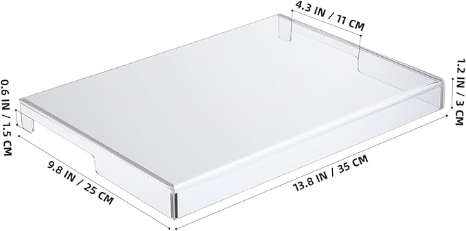 Acrylic Laptop Keyboard Cover : Clear Computer Keyboard Dust Cover for 14 inch Notebook, 13.76X9.82X1.18in