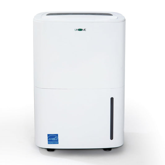 Uhome 120 Pints Dehumidifier with Drain Hose - 6000 Sq. Ft Quiet Dehumidifier for Home, Basements, Storages and Large Rooms with 1.32Gallon Water Tank