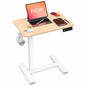 FiCiHi 28 Inch Small Electric Standing Desk, Adjustable Mobile Laptop Desk