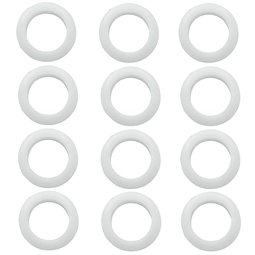 Kyuionty 12 Pcs Rubber Grommets, 0.98" Inside Diameter 1" Drill Hole Rubber Wire Grommets O Ring Grommets for Wire, Firewall, Cables, Plugs (White)