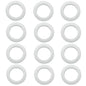 12 Pcs Rubber Grommets, 0.98" Inside Diameter 1" Drill Hole Rubber Wire Grommets O Ring Grommets for Wire, Firewall, Cables, Plugs (White)