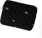 Cute Bow Graphic Carrying Laptop Bag Y2K Preppy Laptop Sleeve Case Bag Kawaii Pad Computer Protect Case Pouch (15-15.6 inch,Black)