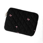 Attria Cute Bow Graphic Carrying Laptop Bag Y2K Preppy Laptop Sleeve Case Bag Kawaii Pad Computer Protect Case Pouch (15-15.6 inch,Black)