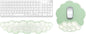 Gel Cloud Keyboard and Mouse Wrist Rest, Cute Wrist Support and Arm Support Rest for Typing Pain Relief，Suitable for Office/Computer/Laptop/Gaming Set-Green