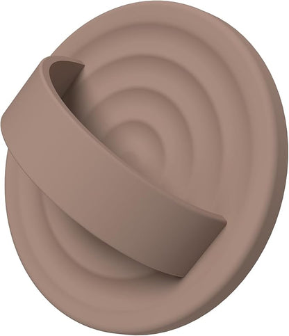 Magnetic Phone Ring Grip Holder, Silicone Finger Loop Grip, Compatible with MasSafe, Back of Phone for iPhone Pro Max/Plus/16/15/15/14/13/12 Series, Light Brown